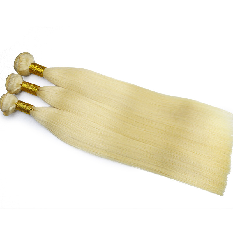 Hot Selling 613# Blonde Machine Weft Hair Extensions Top Grade 100% Virgin Human Hair Factory